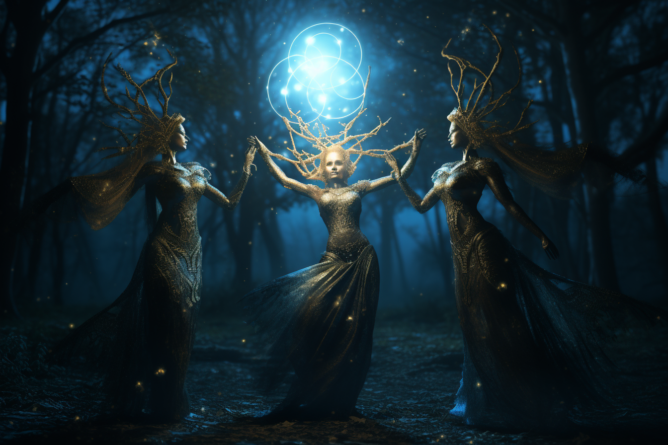 Celtic astrology  - druids dancing under the moon