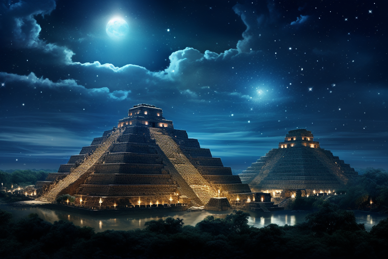 Mayan astrology pyramids