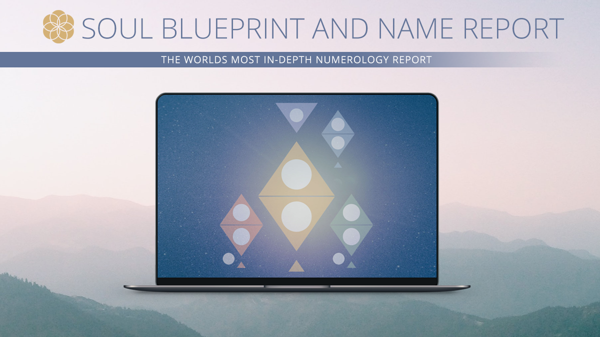 The Soul Blueprint and Name Report product image featuring the 5 Chaldean numerology charts.
